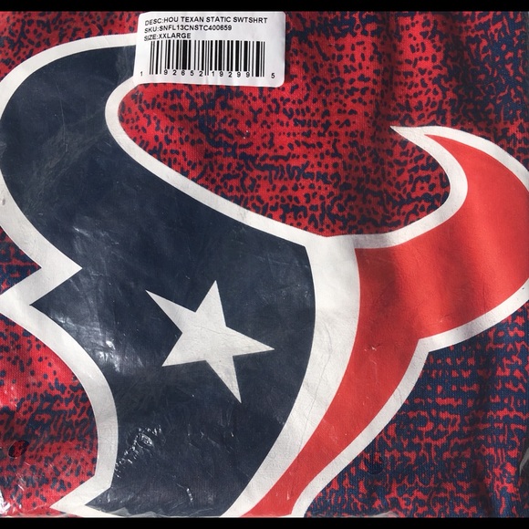 Houston Texans Sweatshirt Mens 2X NFL Static Sweatshirt Zubaz Crew Neck NIP - Picture 4 of 6